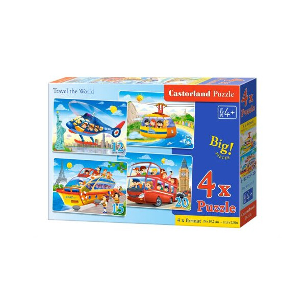 

Пазлы Castorland Путешествие по миру 4 в 1 (TOY-38212)