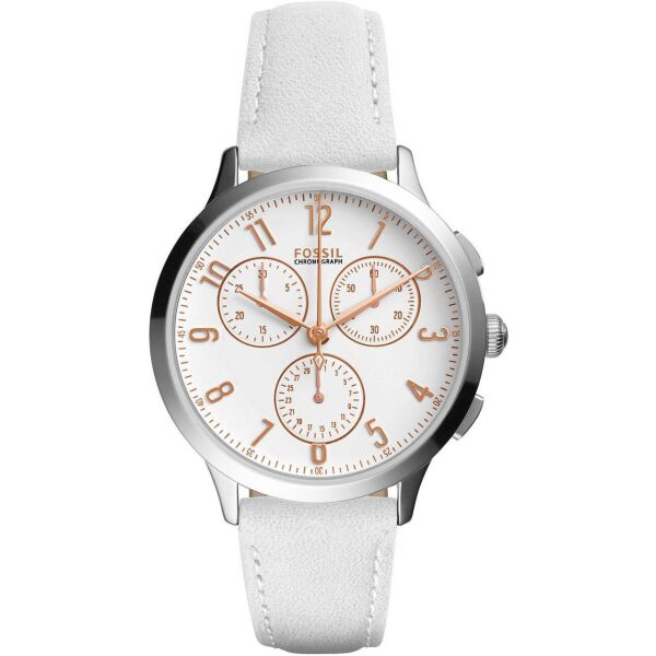 

Часы наручные женские FOSSIL CH4000 кварцевые, кожаный ремешок, белые, США