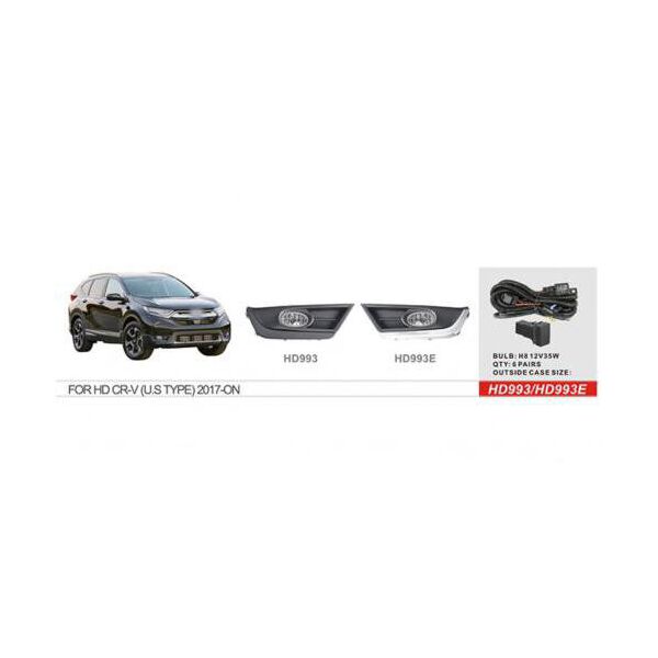 

Противотуманные фары Honda CRV/2017 HD-993E-W с электропроводкой