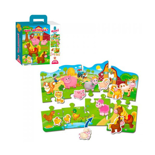 

Пазлы Vladi Toys с липучками Чей детеныш укр (TOY-55973)