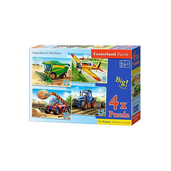 

Пазлы Castorland Сельскохозяйственная техника 4 в 1 55 элементов (TOY-44614)