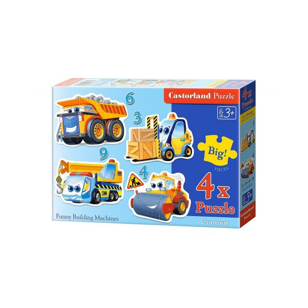 

Пазлы Castorland Строительные машины 4 в 1 22 элемента (TOY-22175)