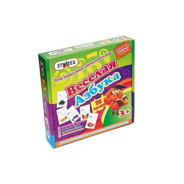 

Развивающая игра-пазлы Strateg Веселая азбука 96 элементов (TOY-18389)