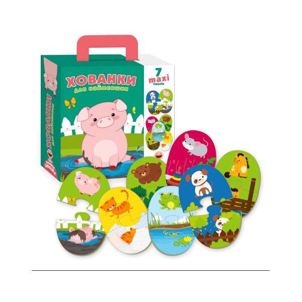 

Пазлы-двойняшки Vladi Toys Прятки для самых маленьких 7 maxi пазлов укр 14 элементов (TOY-39846)