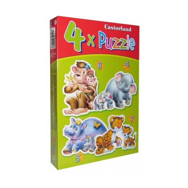 

Пазлы Castorland Дикие животные 4 в 1 22 элемента (TOY-21339)