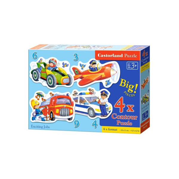 

Пазлы Castorland Захватывающие профессии 4 в 1 22 элементов (TOY-44610)
