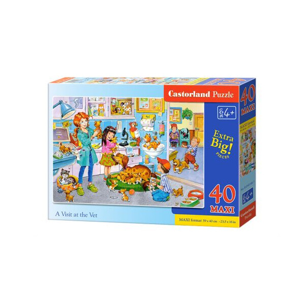 

Пазлы Castorland Поход к ветеринару maxi 40 элементов (TOY-38308)
