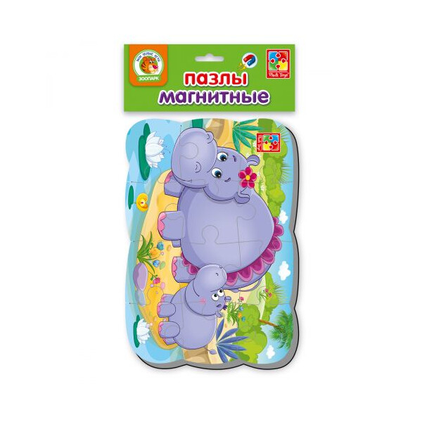 

Пазлы на магните Vladi Toys А5 Бегемотики 12 элементов (TOY-53202)