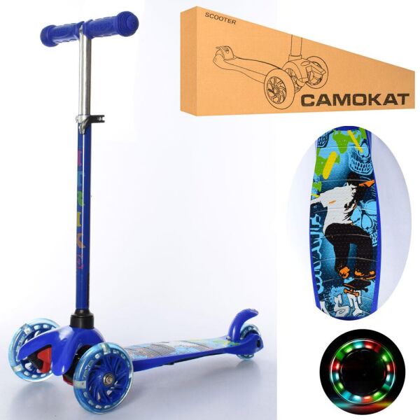 

Самокат BB 3-040-DBL MINI синий iTrike
