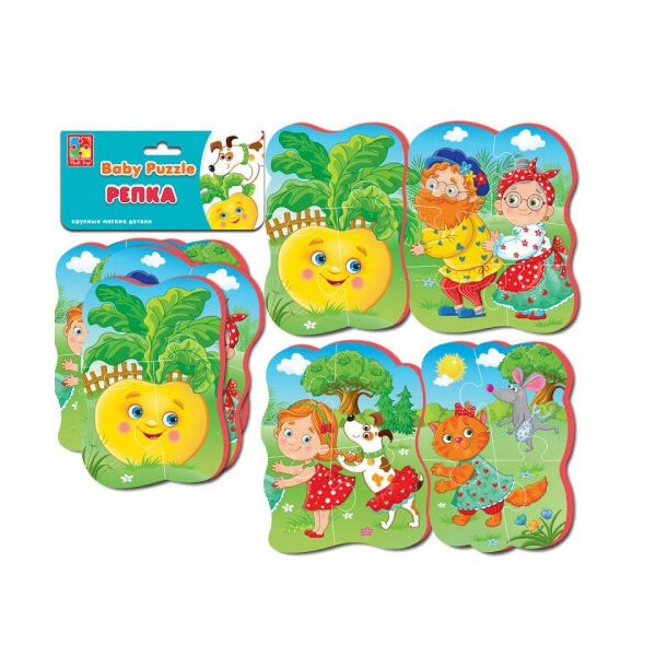 

Беби пазл Vladi Toys Сказки: Репка 16 элементов (TOY-55965)