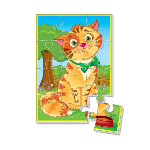 

Мягкие пазлы Vladi Toys А5 Любимцы Кот 12 элементов (TOY-30658)