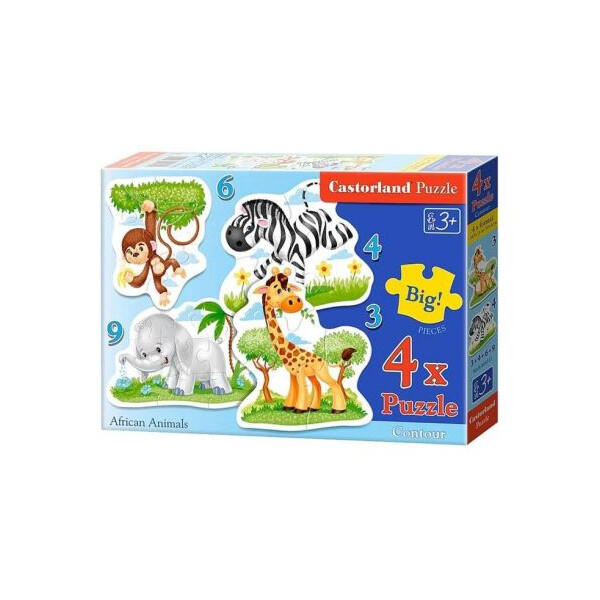 

Пазлы Castorland 4 в 1 Африканские животные 22 элемента (TOY-22174)