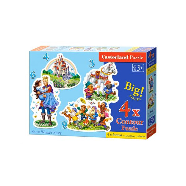 

Пазлы Castorland 4 в 1 История Белоснежки 22 элемента (TOY-54949)