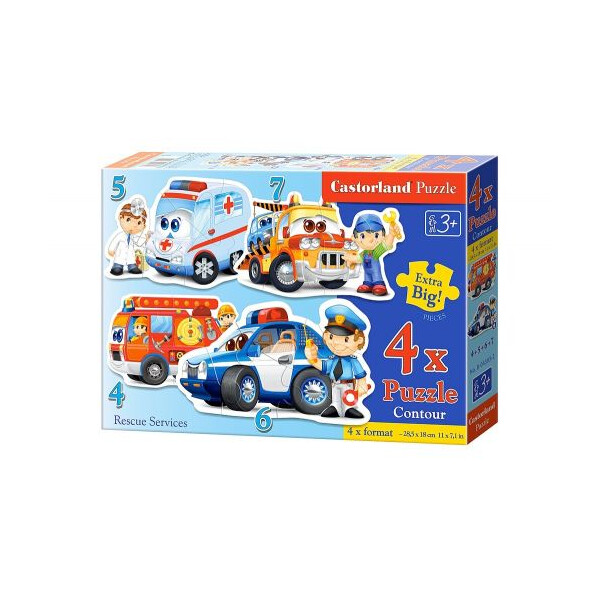 

Пазлы Castorland 4 в 1 Службы спасения 22 элементов (TOY-21342)