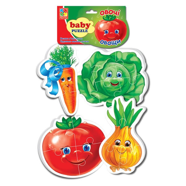 

Беби пазлы Vladi Toys 12 элементов Овощи (VT1106-03)