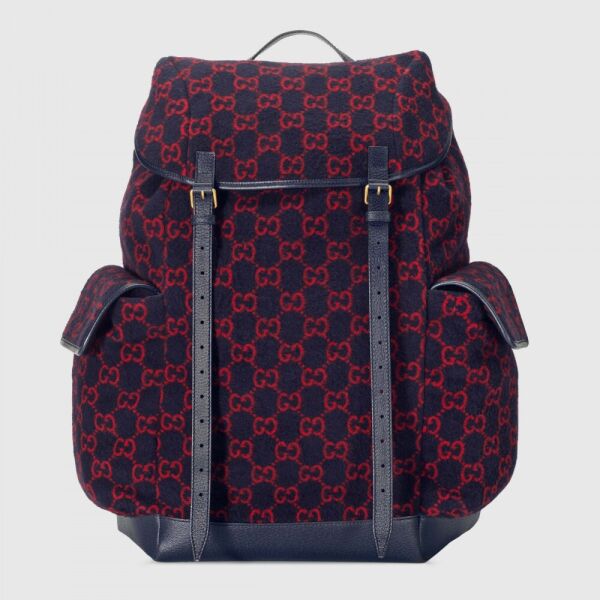 

Рюкзак Gucci Large GG Wool Backpack Blue/Red