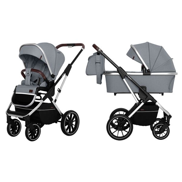 

Коляска универсальная CARRELLO Aurora CRL-6505 (2in1) Silver Grey +дождевик