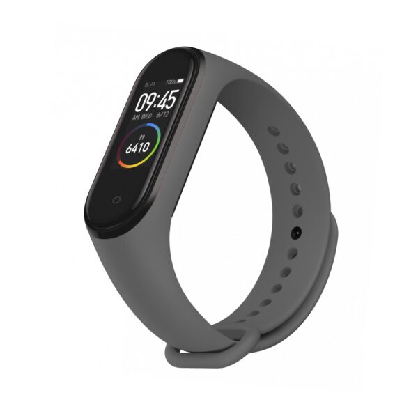

Ремешок к браслету Mi Band 3 / 4 силиконовый Dark grey