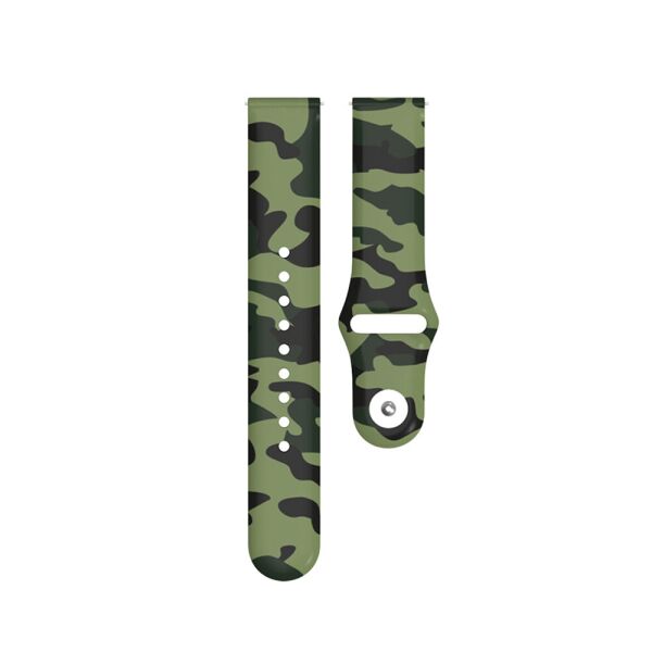 

Ремешок 22мм для часов Amazfit GTR 47 mm | Pace | Stratos силиконовый с рисунком green camouflage