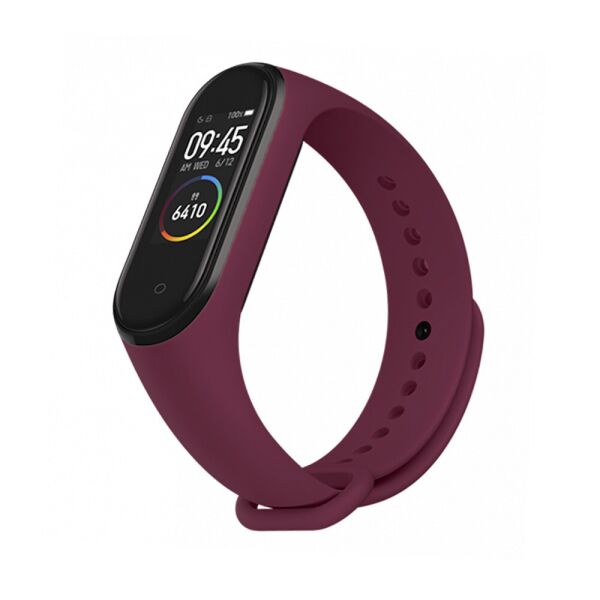 

Ремешок к браслету Mi Band 3 / 4 силиконовый Marsala
