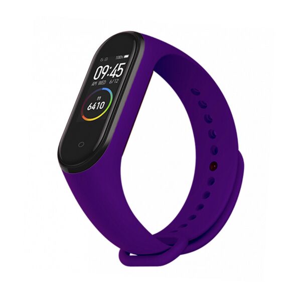 

Ремешок к браслету Mi Band 3 / 4 силиконовый Dark purple