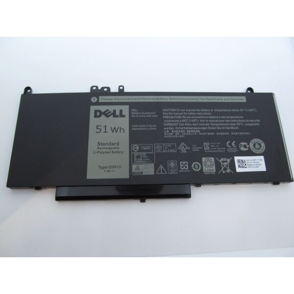 

Батарея для ноутбука Dell Latitude E5550 G5M10, 6460mAh (51Wh), 4cell, 7.4V, Li-Po, черная,