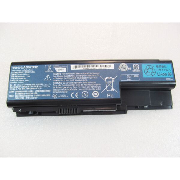 

Батарея для ноутбука Acer AS07B32, 4800mAh, 8cell, 14.8V, Li-ion, черная,