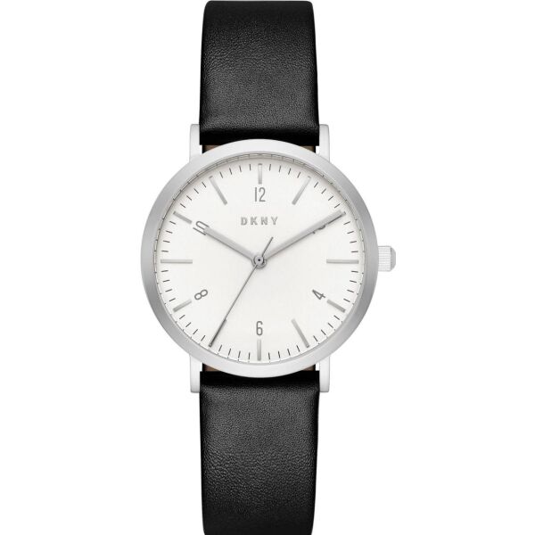 

Часы наручные женские DKNY NY2506 кварцевые на черном ремешке из кожи, США