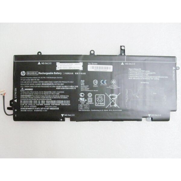 

Батарея для ноутбука HP EliteBook Folio 1040 G3 BG06XL, 45Wh (3780mAh), 6cell, 11.4V, Li-ion, черная, ОРИГИНАЛ