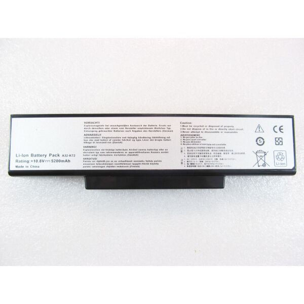 

Батарея для ноутбука Asus A32-K72, 5200mAh, 6cell, 11.1V, Li-ion, черная,