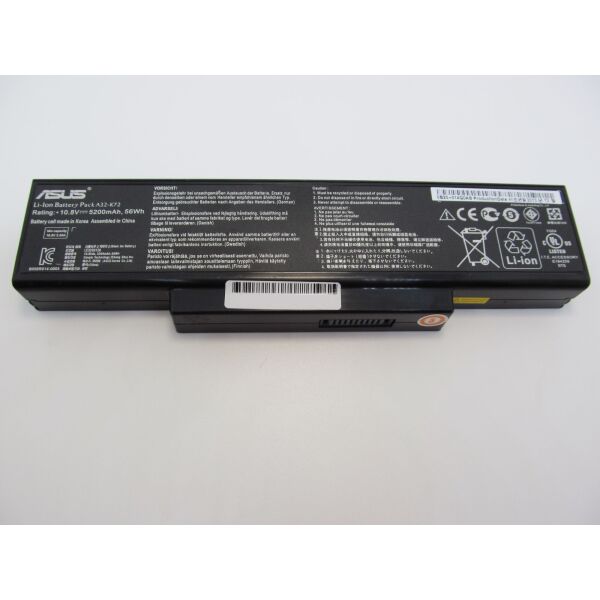 

Батарея для ноутбука Asus A32-K72, 5200mAh (56Wh), 6cell, 11.1V, Li-ion, черная,