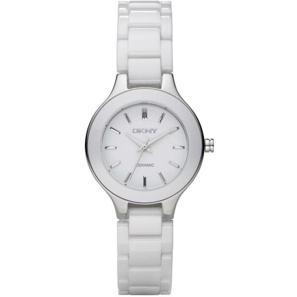 

Часы наручные женские DKNY NY4886 кварцевые, белые, керамический ремешок, США УЦЕНКА