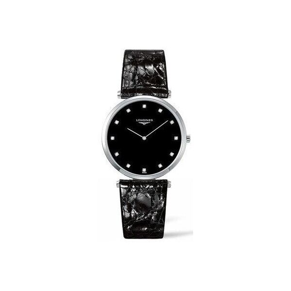 

Часы наручные женские LA GRANDE CLASSIQUE DE LONGINES L4.755.4.58.2, 12 бриллиантов, кожа аллигатора, Ø 36 мм