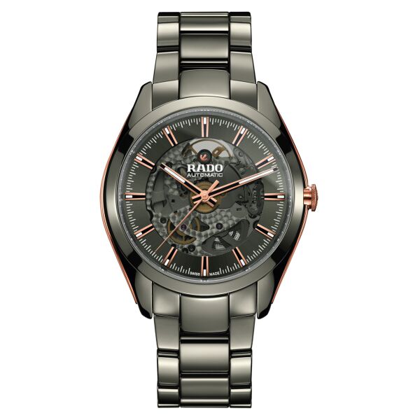 

Часы наручные мужские RADO HYPERCHROME AUTOMATIC OPEN HEART 01.734.0021.3.010/R32021102, керамический браслет