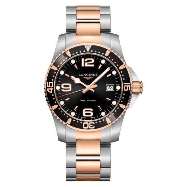 

Часы наручные мужские LONGINES HYDROCONQUEST L3.740.3.58.7 для дайвинга, кварц, биколор