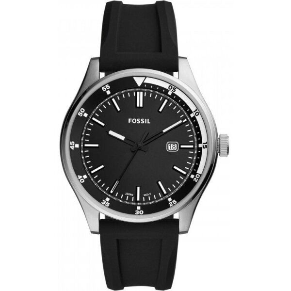

Часы наручные мужские FOSSIL FS5535 кварцевые, каучуковый ремешок, черные, США