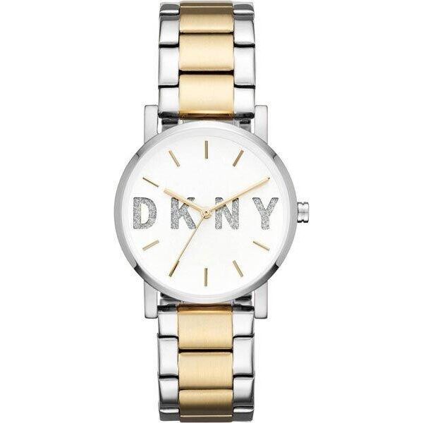 

Часы наручные женские DKNY NY2653 кварцевые на браслете, биколорные, США