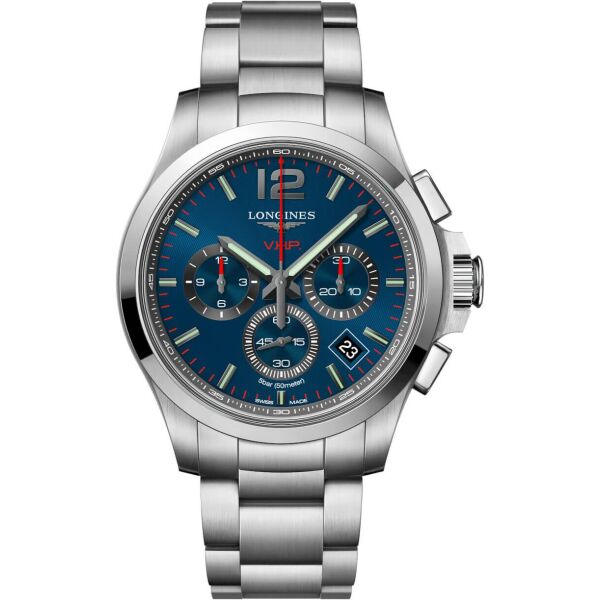 

Часы-хронограф мужские LONGINES CONQUEST V.H.P. L3.717.4.96.6 кварцевые на браслете