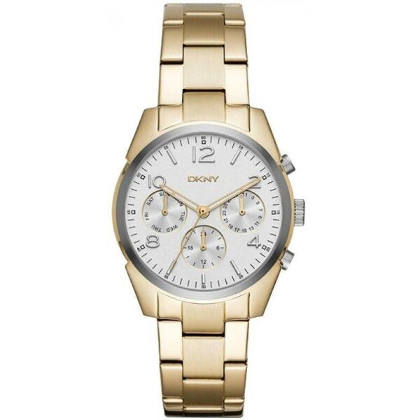 

Часы наручные женские DKNY NY2471 кварцевые, на браслете, золотистые, США