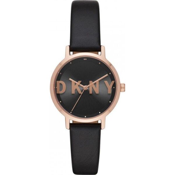 

Часы наручные женские DKNY NY2842 кварцевые, черный ремешок из кожи, США