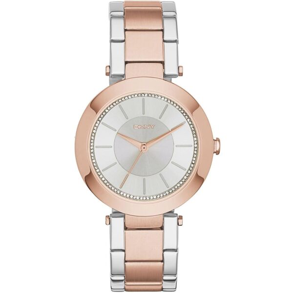 

Часы наручные женские DKNY NY2335 кварцевые, с фианитами, биколорные, США
