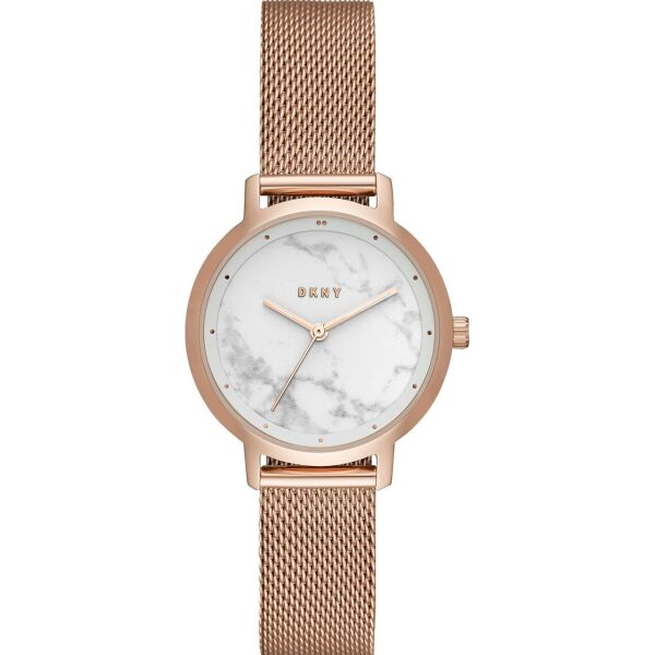 

Часы наручные женские DKNY NY2703 кварцевые, декор под мрамор, цвет розового золота, США