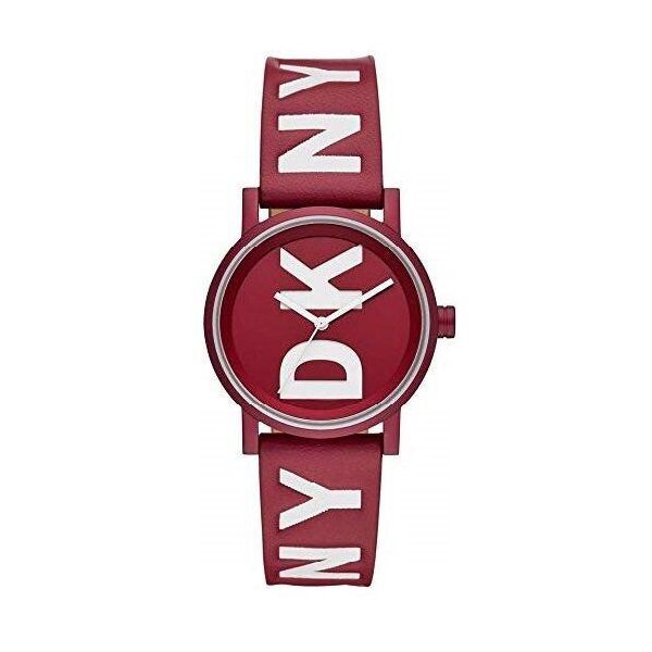 

Часы наручные женские DKNY NY2774 кварцевые, красные с крупным логотипом, США