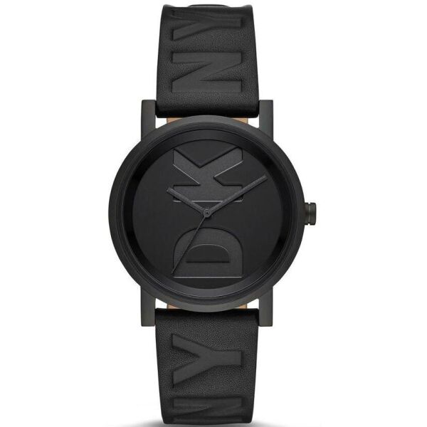 

Часы наручные женские DKNY NY2783 кварцевые, черные с крупным логотипом, США