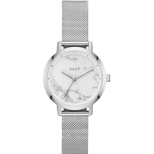 

Часы наручные женские DKNY NY2702 кварцевые, декор под мрамор, серебристые, США
