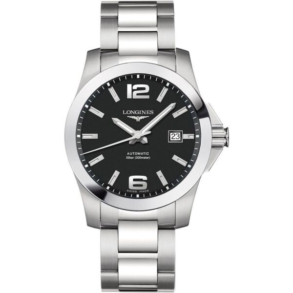 

Часы наручные мужские LONGINES CONQUEST L3.777.4.58.6, автоподзавод, водонепроницаемые (до 30 бар)