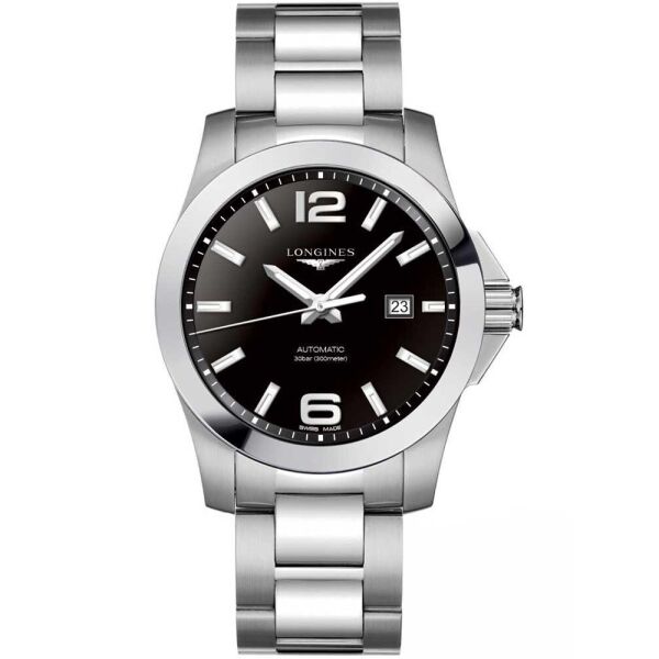 

Часы наручные мужские LONGINES CONQUEST L3.778.4.58.6, автоподзавод, водозащита 300WR