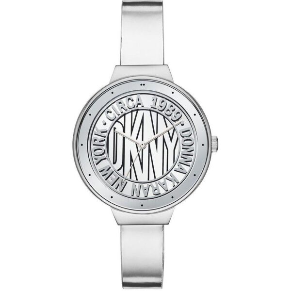 

Часы наручные женские DKNY NY2801 кварцевые, серебристый ремешок из кожи, США