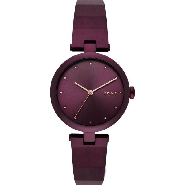 

Часы наручные женские DKNY NY2754 кварцевые, на браслете, с фианитами, фиолетовые, США
