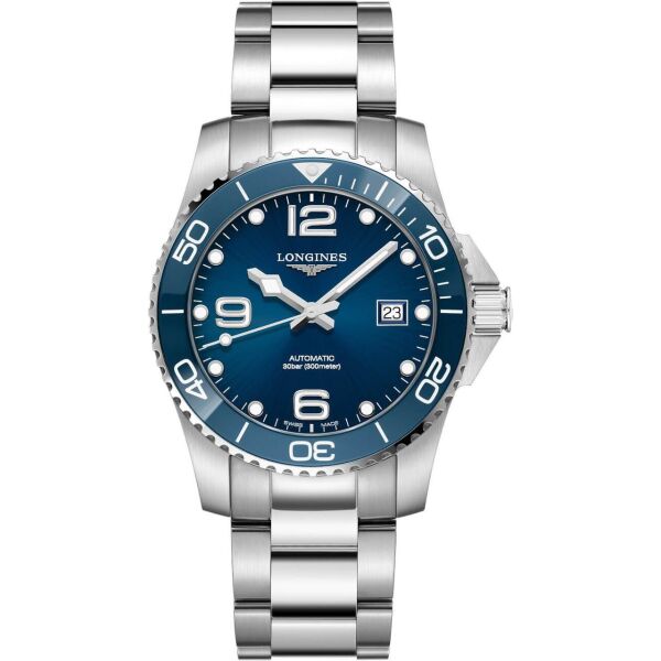 

Часы наручные мужские LONGINES HYDROCONQUEST L3.781.4.96.6 дайверские, автоподзавод, вращающийся безель